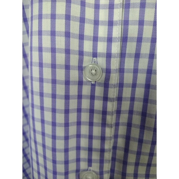 Orvis Woman 18 Button Shirt L/S Purple Checked Pocket Wrinkle Free Logo Office - Picture 5 of 10